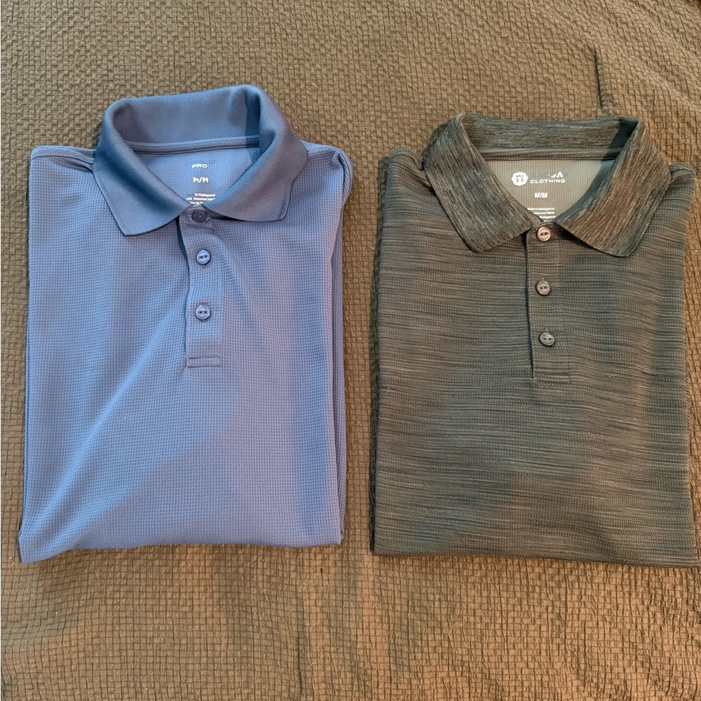 Haggar Men's Polo Shirt Set - Blue and olive Green